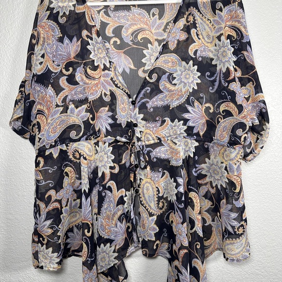 CUPSHE Sheer Swim Coverup Shirt Large - Picture 4 of 5